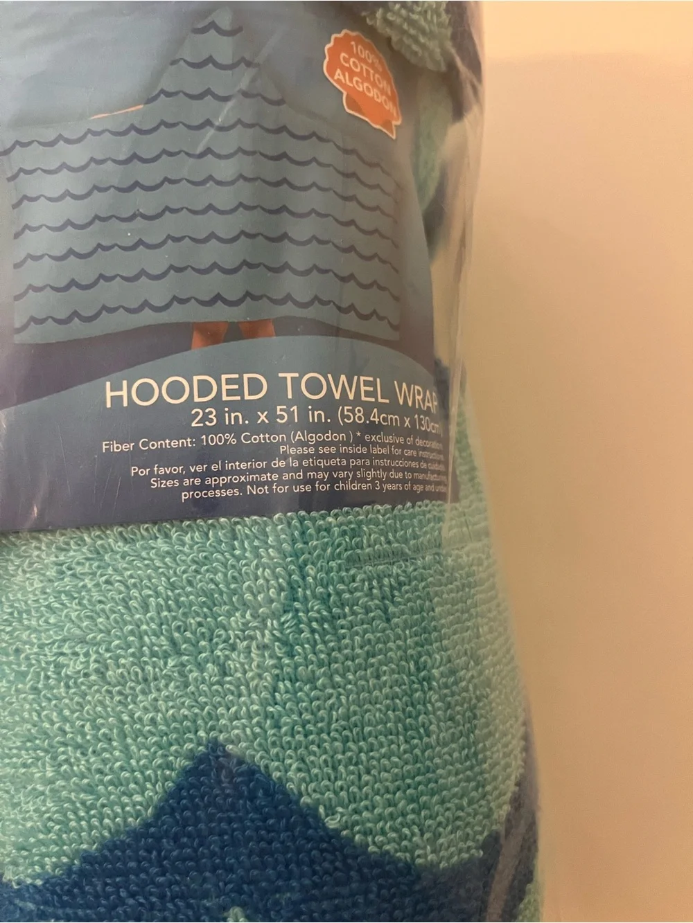 Finding Dory Hooded Kids Towel - Blue & Aqua